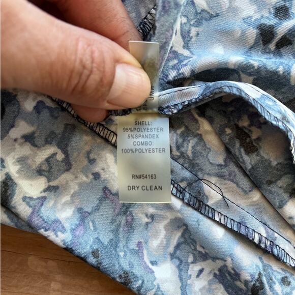 Guess Dress Women's Size 6 Blue Satin Sheath Chiffon Printed Vintage Y2K - Picture 8 of 10